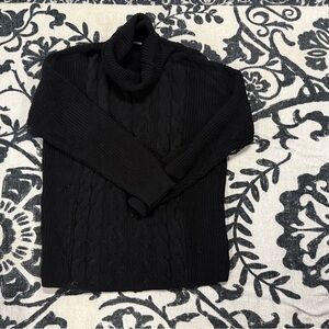 Gal Black Turtleneck Sweater